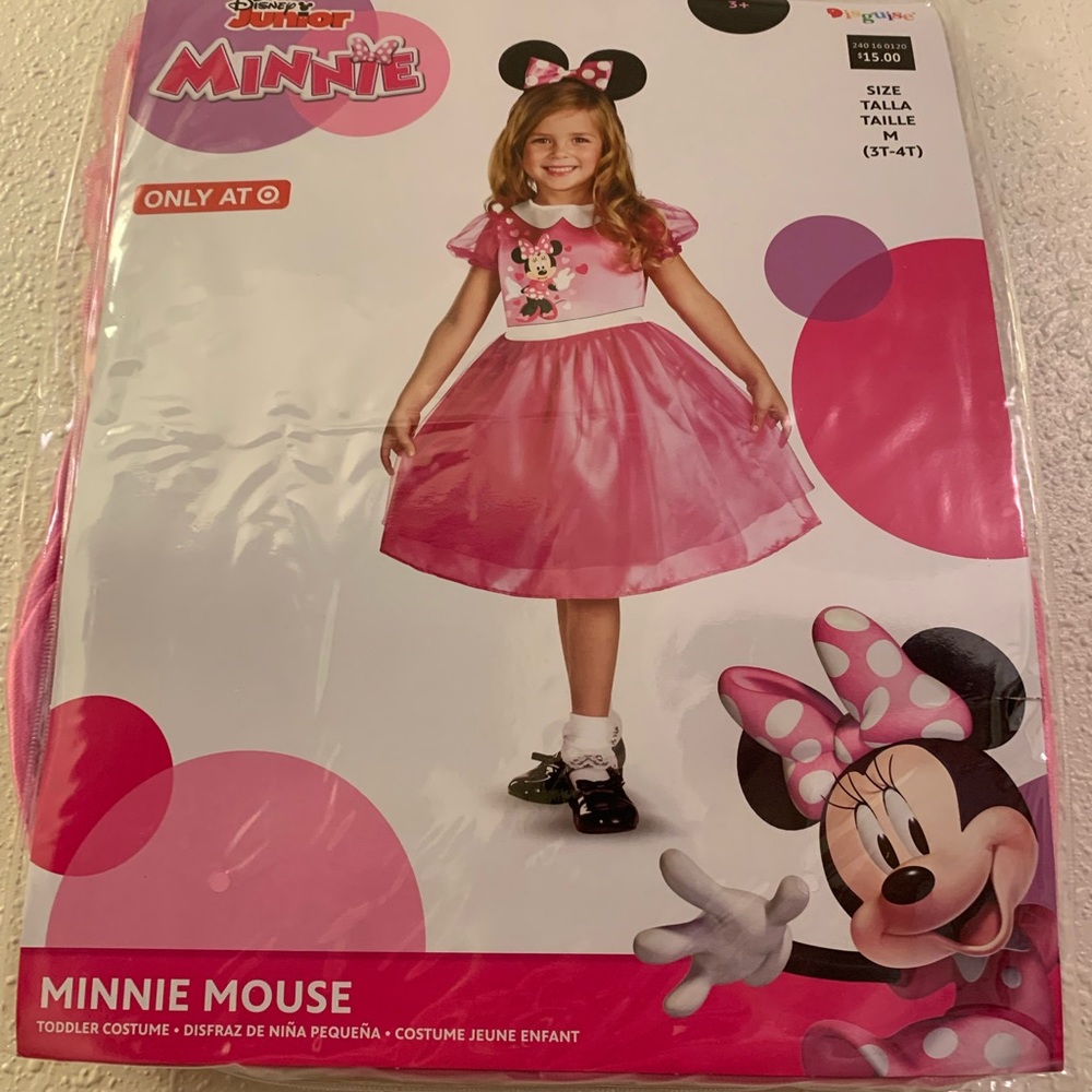 NWT Disney Minnie Mouse Dress Costume Medium (3T-4T) Target Exclusive - Picture 4 of 5